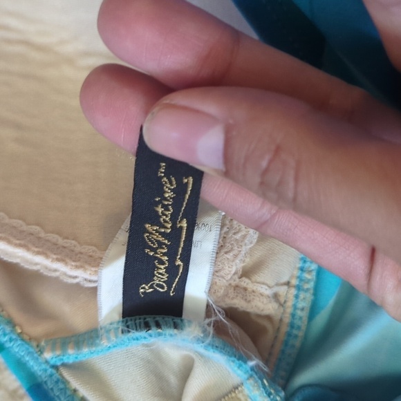 Beach Native Blue Tankini & Skirt Bikini Bottom Swimsuit Set Size 10 - Picture 5 of 10